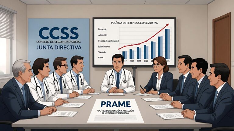 Junta Directiva de la CCSS aprueba Política de Retención y Atracción de Médicos Especialistas (PRAME)